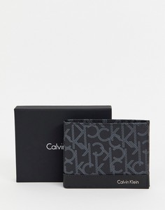 Бумажник с монограммой Calvin Klein - Черный