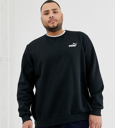 Серный свитшот с логотипом Puma Plus Essentials - Черный