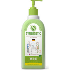 Жидкое мыло биоразлагаемое для мытья рук и тела Synergetic Луговые травы, с дозатором, 500 мл