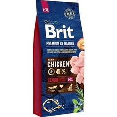 Сухой корм Brit Premium by Nature Senior L+XL Hight in Chicken с курицей для пожилых собак крупных и гигантских пород 15кг (526482) Brit*