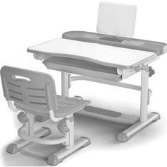 Комплект мебели (столик + стульчик) Mealux BD-04 grey столешница белая/пластик серый