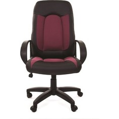 Офисное кресло Chairman 429 экопремиум черный+ткань С-18 бордо