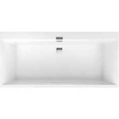 Ванна квариловая Villeroy Boch Squaro Edge 12 180x80 см белая с ножками и слив-переливом хром (UBQ180SQE2DV-01)