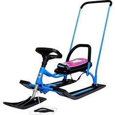 Снегокат Барс 140 GO GO Happy dog с П-образным толкателем Bars