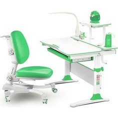 Комплект мебели (столик + кресло + лампа + полка) Mealux EVO-30 Z (дерево) столешница белая/пластик зеленый