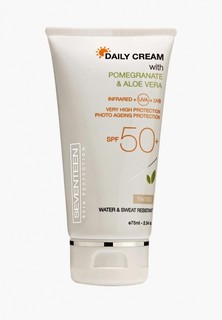 Крем для лица Seventeen Seventeen. Дневной. С экстрактами граната, Алоэ Вера. Daily Cream SPF50 с тонирующим эфф-том,75 мл