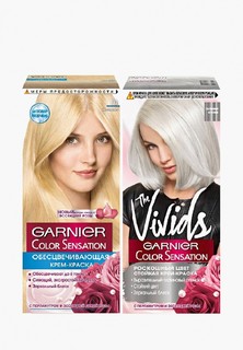 Краска для волос Garnier "Color Sensation, Роскошь цвета": оттенок E0, Ультра блонд + The Vivids, Платиновый металлик