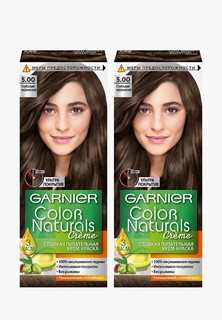 Краска для волос Garnier "Color Naturals", оттенок 5.00, Глубокий каштановый, 2 шт