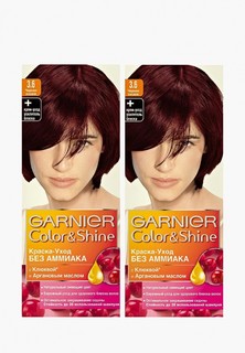 Краска для волос Garnier "Color&Shine" без аммиака, оттенок 3.6, Черная вишня, 2 шт