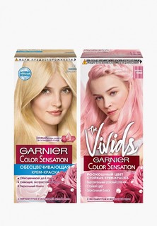 Краска для волос Garnier "Color Sensation, Роскошь цвета": оттенок E0, Ультра блонд + The Vivids, Пастельно-розовый