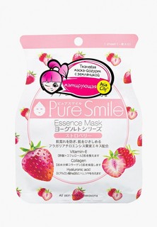 Маска для лица Pure Smile на йогуртовой основе, c земляникой, 1 шт
