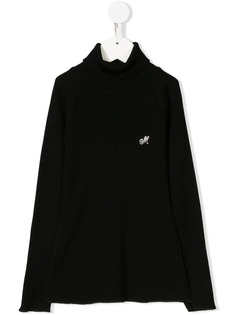 Monnalisa ребристый свитер с высокой горловиной