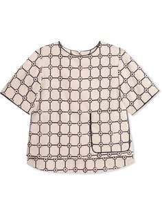 Burberry Kids блузка с цветочным принтом