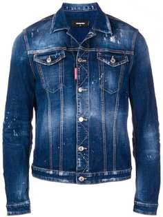 Dsquared2 джинсовая куртка с эффектом краски