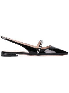 Miu Miu балетки с открытой пяткой