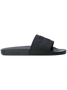 Gucci шлепанцы с логотипом Gucci