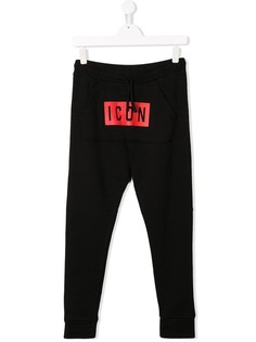 Dsquared2 Kids спортивные брюки с принтом Icon