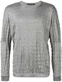 Issey Miyake Men топ с длинными рукавами и жатым эффектом