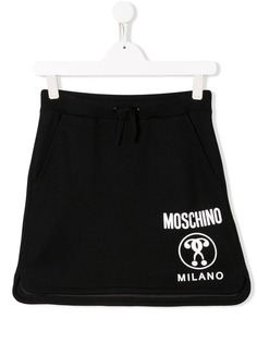 Moschino Kids юбка с принтом с логотипом