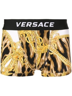 Versace боксеры с леопардовым принтом