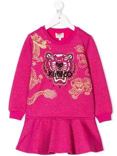 Kenzo Kids платье с вышитым логотипом