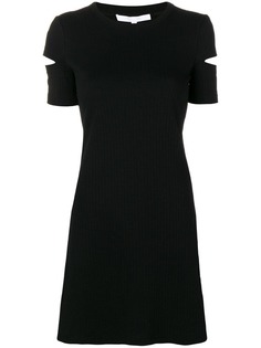 Helmut Lang ребристое платье с вырезами