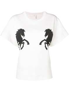 Chloé футболка с принтом лошади