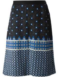 Lanvin Vintage вязаная жаккардовая юбка