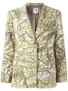 Moschino Vintage пиджак с принтом дорожной карты