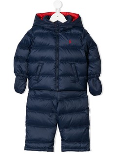 Ralph Lauren Kids пуховый комбинезон с вышитым логотипом