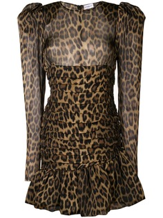 Magda Butrym короткое платье с леопардовым принтом