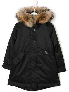 Woolrich Kids дутое пальто с капюшоном
