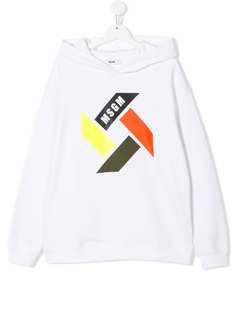 Msgm Kids толстовка TEEN с капюшоном и логотипом