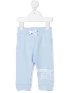 Kenzo Kids спортивные брюки с талией на шнурке и принтом логотипа