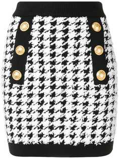 Balmain юбка мини в ломаную клетку