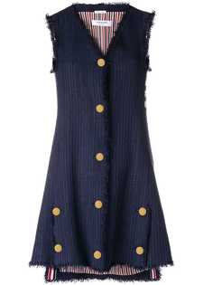 Thom Browne твидовое платье мини А-силуэта без рукавов