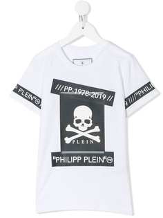 Philipp Plein Junior футболка с нашивкой-логотипом