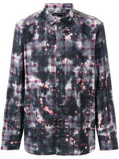 John Varvatos клетчатая рубашка с принтом