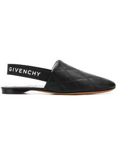 Givenchy стеганые мюли с логотипом