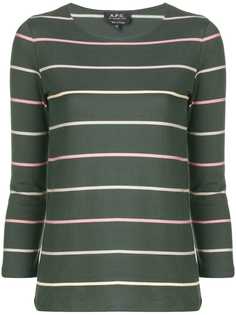 A.P.C. трикотажный топ в полоску