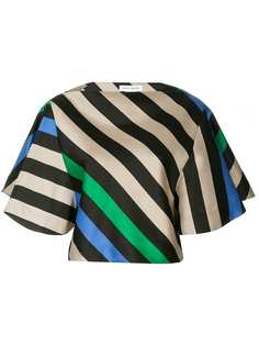 Bianca Spender укороченная блузка в полоску Greta