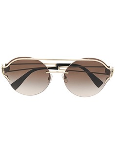 Versace Eyewear солнцезащитные очки в круглой оправе