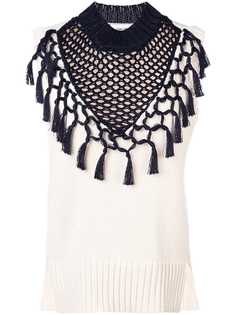 Yigal Azrouel трикотажный топ с бахромой