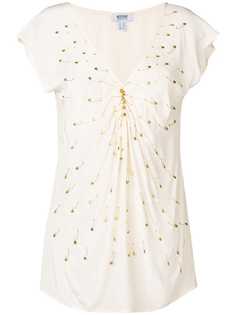 Moschino Vintage декорированная блузка 2000-х