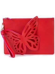 Sophia Webster butterfly applique clutch bag