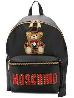 Moschino logo patch backpack