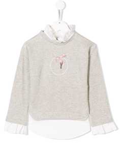 Lapin House двухслойный свитер с изображением банта