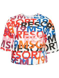 MSGM футболка с логотипом