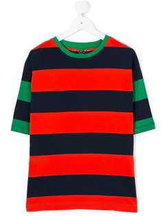 Stella Mccartney Kids платье-футболка с полосатым узором