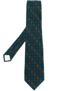 Yves Saint Laurent Vintage галстук с принтом эмблем